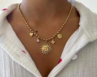 Halskette mit Anhänger aus vergoldetem Edelstahl • Geschenkidee für Frauen • Weihnachtsgeschenkidee