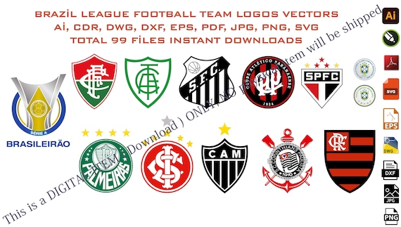 Brazil Soccer Football Team Logo Vectors SVG vektor patch, laser cut, team  gifts, cnc files, vinyl stickers, wall sticker, silhouette