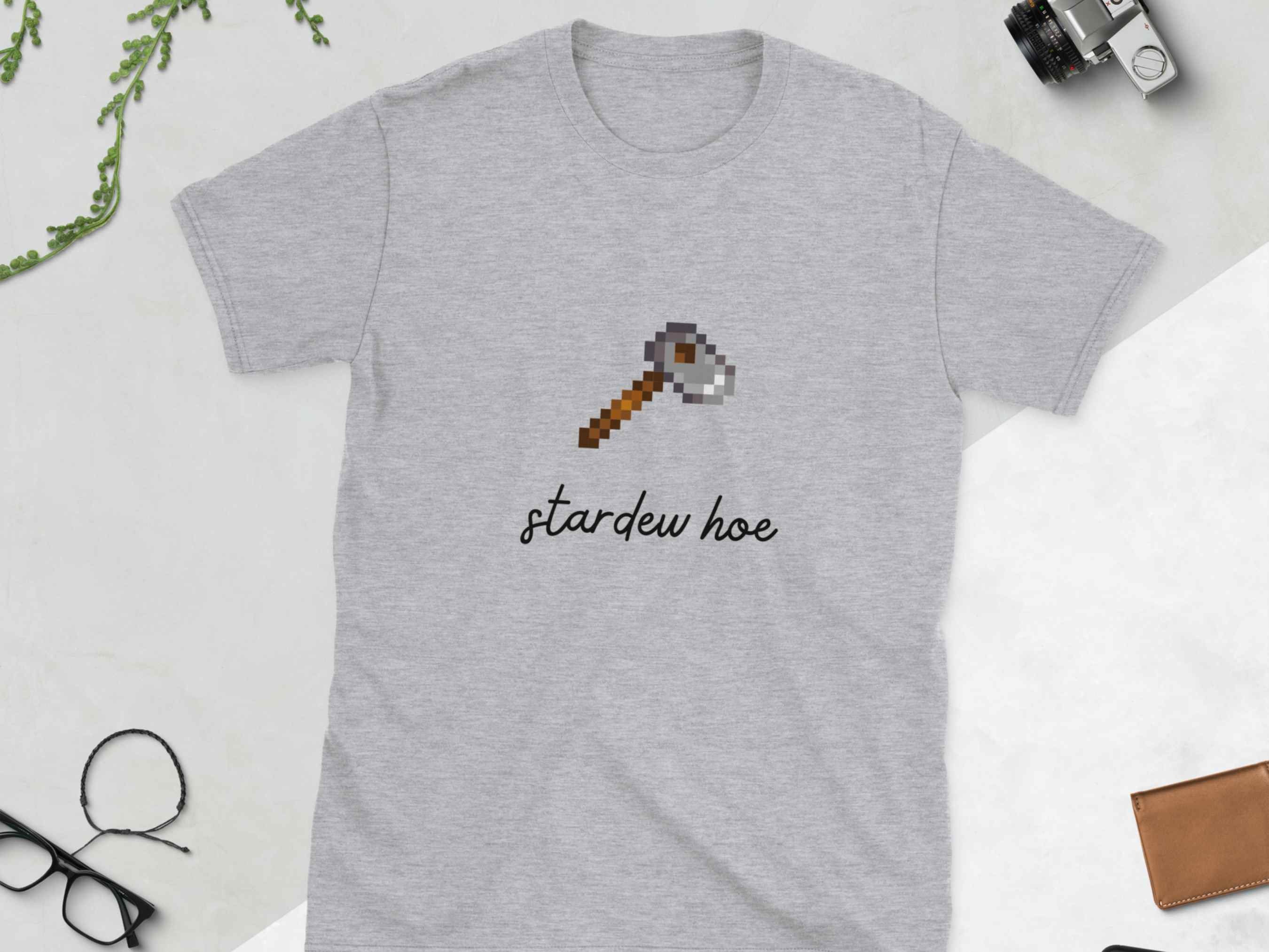 Stardew Hoe Tshirt Stardew Valley Inspired Unisex Cotton Shirt Trendy