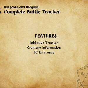 D&D 5e Combat Tracker Printable and Fillable PDF - Etsy
