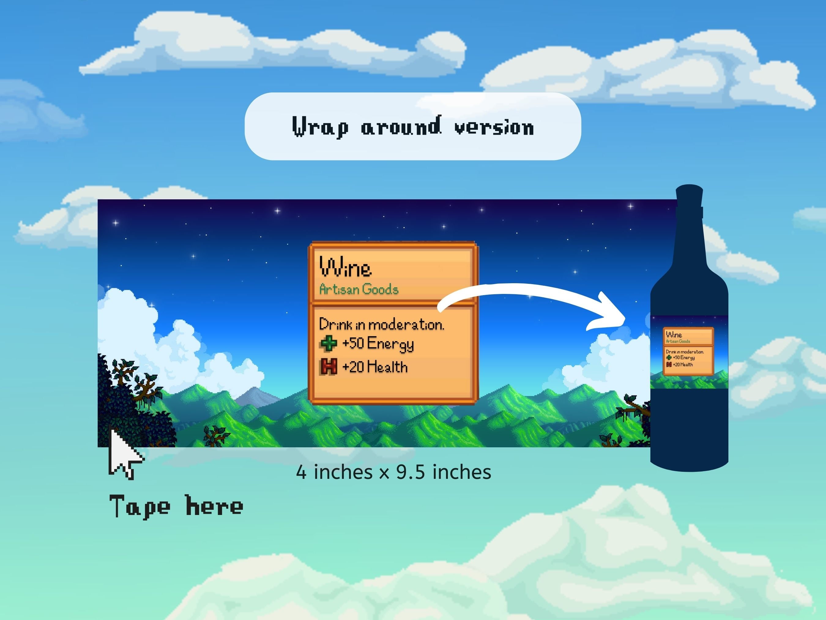 Stardew Valley Inspired Wine Bottle Label Instant Digital Etsy