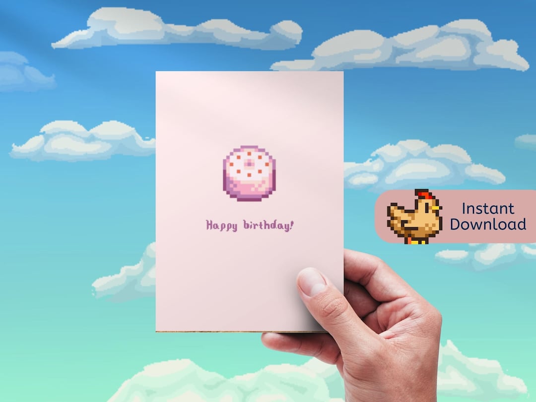 stardew-valley-inspired-birthday-card-sdv-pink-cake-printable-blank