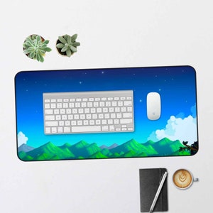 Stardew Valley Classic Desk Mat, Extra Large Gaming Keyboard and Mouse Pad, Cute Gamer Gift for Girlfriend, Boyfriend, Christmas, Birthday