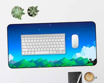 Stardew Valley Classic Desk Mat, Extra Large Gaming Keyboard and Mouse Pad, Cute Gamer Gift for Girlfriend, Boyfriend, Christmas, Birthday
