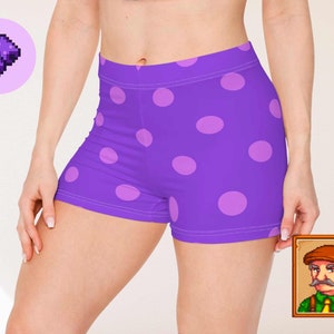 Stardew Valley Mayor's Shorts | Purple Polka Dot Shorts from Mayor Lewis | Stardew Valley Inspired Gift for Anniversary, Birthday, Christmas