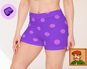 Stardew Valley Mayor's Shorts | Purple Polka Dot Shorts from Mayor Lewis | Stardew Valley Inspired Gift for Anniversary, Birthday, Christmas