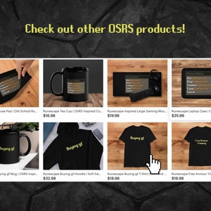 Runescape Duża Podkładka Pod Mysz Do Gier, Old School Runescape Gaming Akcesorium Prezent, Prezent OSRS dla Chłopaka Dziewczyny Na Boże Narodzenie zdjęcie 8