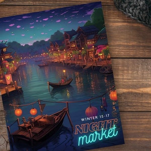 Stardew Valley Night Market Poster | Digital Download Art Print | Stardew Valley Inspired Printable Gift | Fan Made Event Poster