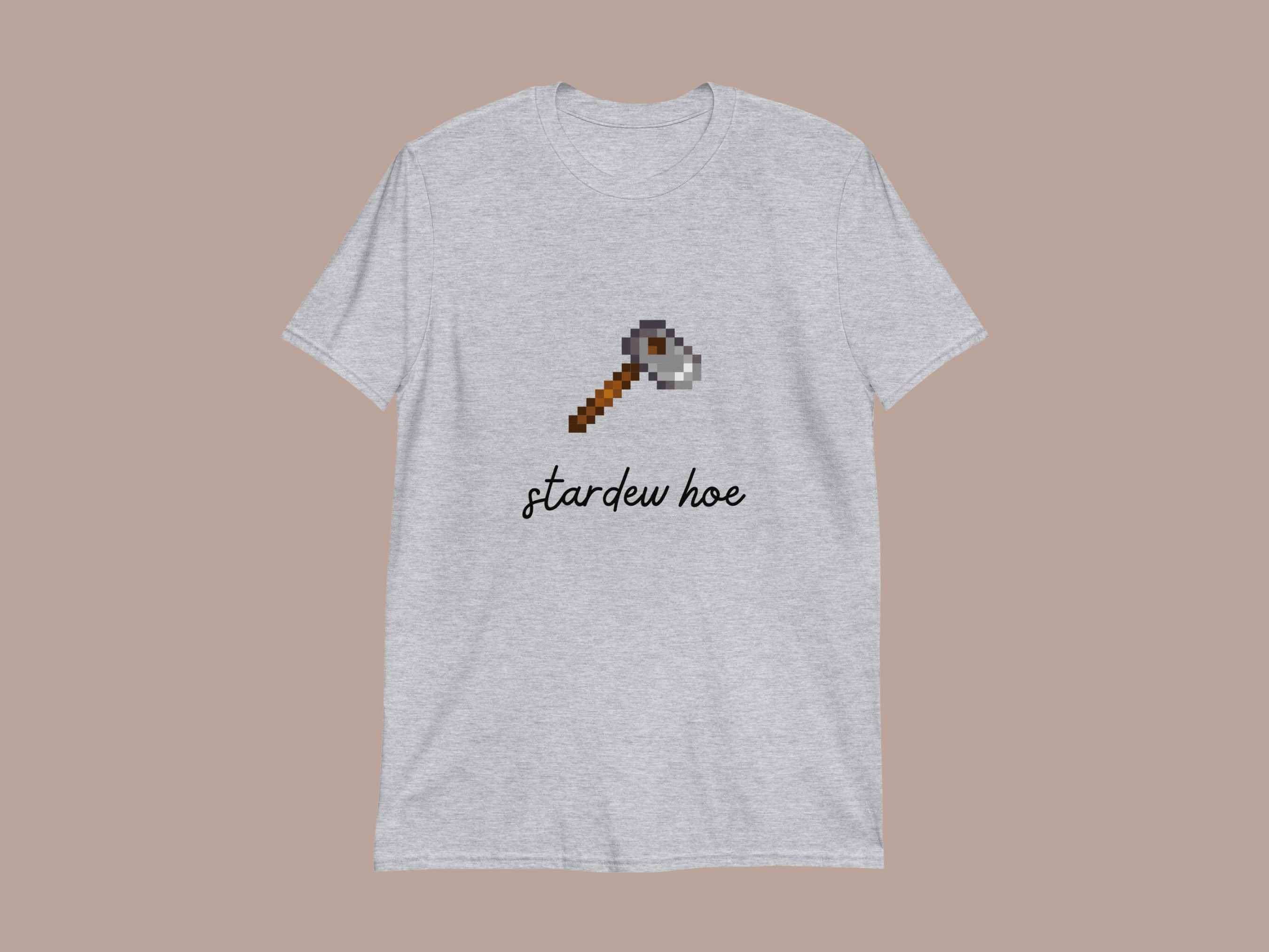 Stardew Hoe Tshirt Stardew Valley Inspired Unisex Cotton Shirt Trendy