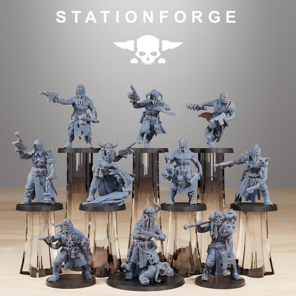 Corrupted Guard Sectarians | 10 Units | Designed by Stationforge | Resin Proxies for Table Top Wargaming