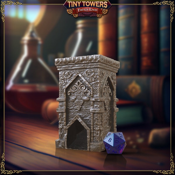 Compact Dice Tower for Tabletop Gamers - Roll Standard Size Dice with Ease - Monolith