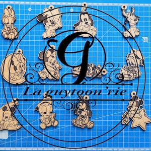 12 keychains de vos bébés préférés. (SVG/png/ai/dxf/pdf/lightburn)