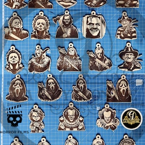 27 keychain Horror movies. Ultimate keychains svg, png, jpg, lightburn, adobe illustrator,pdf