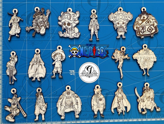 Manga Keyring, 17 Keychain Characters One Piece Universe (svg/ai 