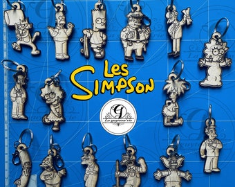 Cartoon keychains, 15 keychains (keychains) from the Simpson universe (svg/png/lightburn/dxf/ai).