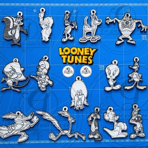Llaveros de dibujos animados, 15 llaveros del universo Looney Tunes (formatos: SVG/AI/DXF/PNG/Lightburn)