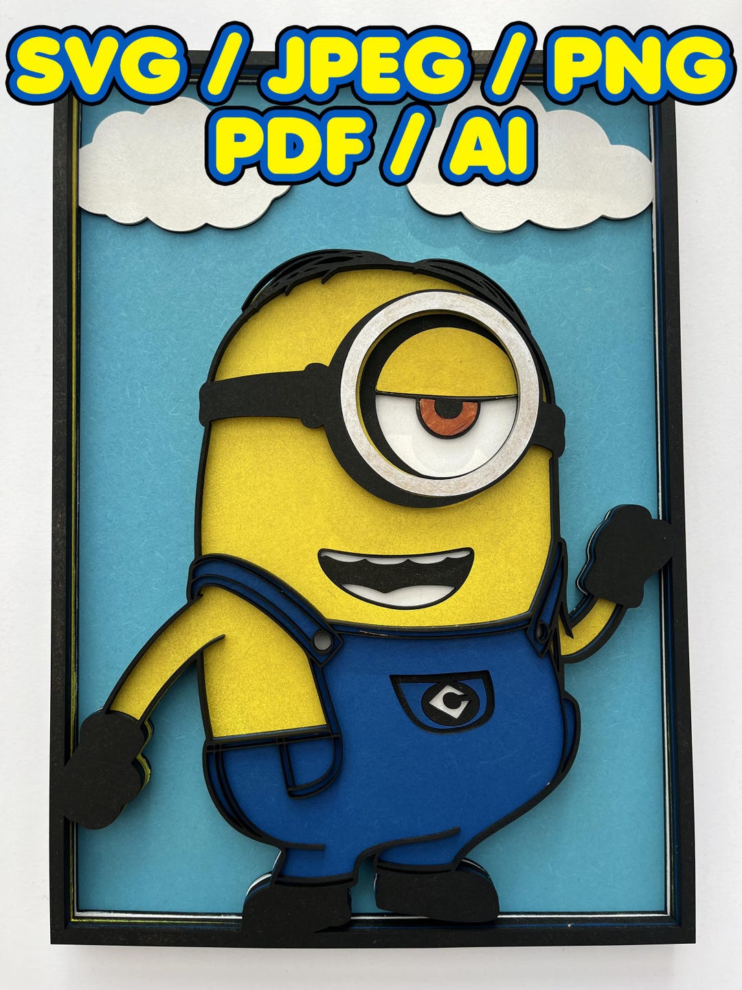 Kevin Multilayer Frame svg, Jpeg, Png, Ai, Pdf, Lightburn - Etsy