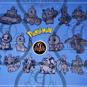 Porte clés pokémon. 20 keychains (May 2024) (svg,png,jpeg,lightburn,adobe illustrator, dxf, pdf)