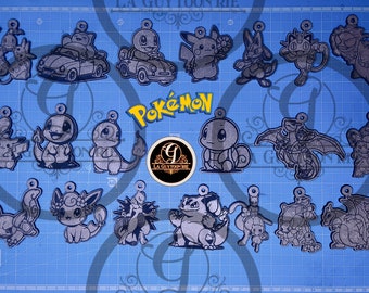 Portachiavi Pokemon. 20 portachiavi (maggio 2024) (svg,png,jpeg,lightburn,adobe illustrator,dxf,pdf)