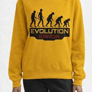 Evolution Error PNG, Funny Evolution Meme, Human Evolution Fail Design, Dark Humor Graphic, Printable PNG, Sublimation Design
