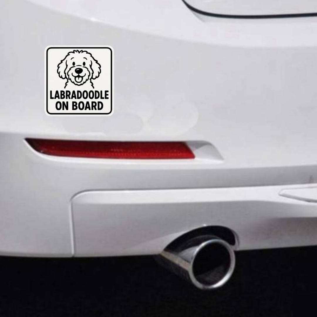 Labradoodle on Board Car Decal: Pet Lover Vinyl Sticker - Etsy
