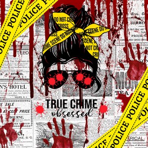 True Crime Murder Mystery 20 oz Skinny Tumbler Wrap Sublimation Design, Reading Tumbler, Book Lovers Tumbler, Digital Download PNG