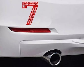 Naklejka na samochód Manchester United Legends #7: Cantona, Beckham, Ronaldo