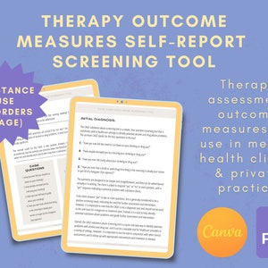 Op de afbeelding: Een digitale zelf-rapportage screeningstool voor middelenmisbruik. De tool heeft de titel "Therapie Uitkomst Maatregelen Zelf-Rapportage Screeningstool" en bevat een sectie genaamd "Middelenmisbruik (CAGE)" met een lijst met vragen. De tool is ontworpen voor gebruik in geestelijke gezondheidszorg klinieken en in de particuliere praktijk.