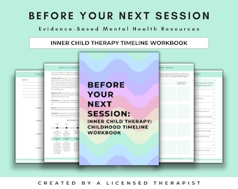Inner Child Healing Therapy Journaal voor geestelijke gezondheid, werkbladen therapie, werkblad geestelijke gezondheid, dagboekaanwijzingen, therapiedagboek