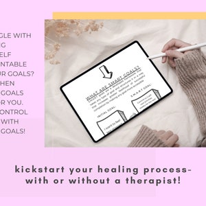 SMART Goals Mental Health Workbook, Goal Setting, Therapy Worksheet ...