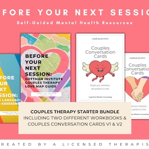 Startpaket för parterapi: Parfrågor, terapiverktyg, relationshjälpmedel, arbetsblad för parterapi, parjournal