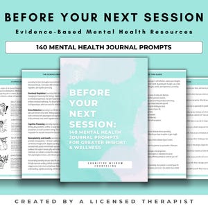Guided Journal Prompts: Wellness & Therapy Tools for Mental Health, Reflective Questions for Self-Discovery, Therapy Support, Journaling