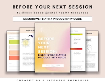 Eisenhower Matrix Guide, Task Priority Matrix, Productivity Planner, Decision Matrix, Task Planner, Habit Tracker, Time Management Workbook
