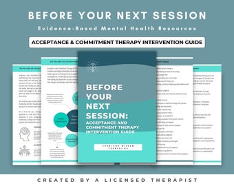 Guide till ACT-terapifrågor, arbetsblad om acceptans- och commitmentterapi, terapiinterventioner, terapisession, terapeutresurs