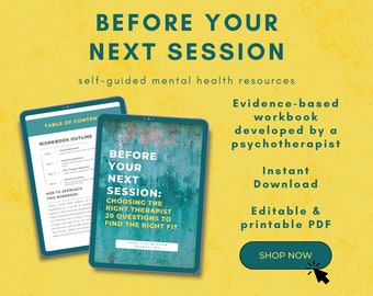 Fragen, die Sie Ihrem Therapeuten stellen sollten: Arbeitsbuch zur psychischen Gesundheit, Therapiearbeitsblätter, Therapiehilfe, Tagebuch zur psychischen Gesundheit, Aufforderung zum Tagebuch, Beratung
