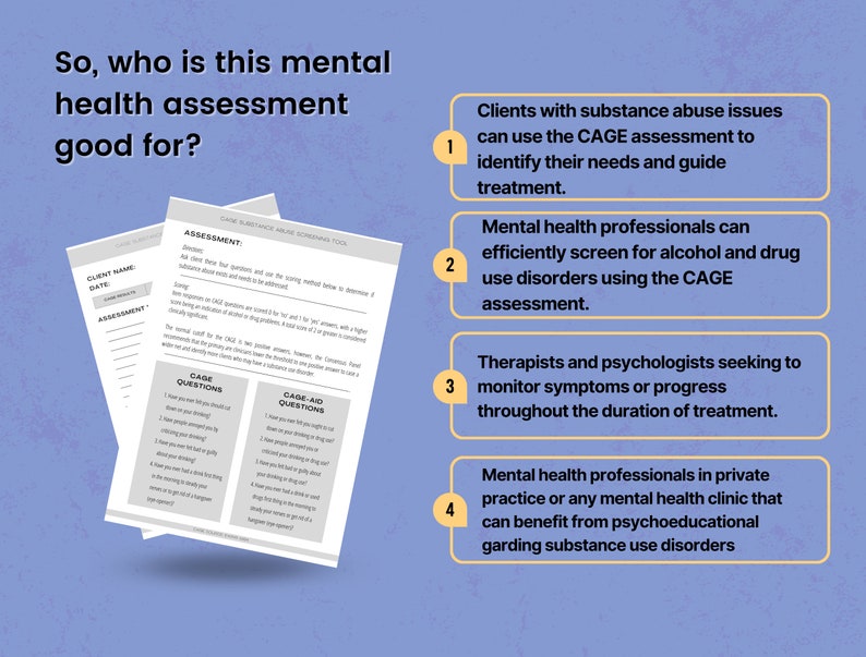 Substance Use Therapy Outcome Measure Screening Tool, CAGE, Mental ...