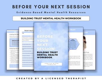 Building Trust and Resilience Mental Health Workbook, Self Esteem, Teen, Planner, Psychology Tools Therapy Worksheet, Therapist Resources