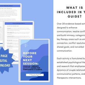 Couples Therapy Tools & Worksheets Activity Guide for Therapists and ...