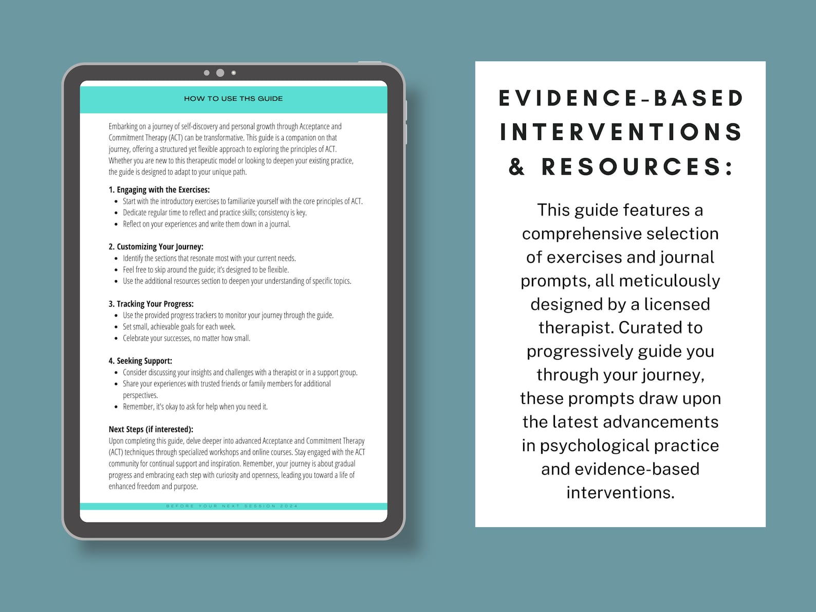 ACT Therapy Questions Guide, Acceptance and Commitment Therapy ...