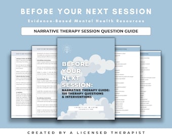 Narrative Therapy Counseling Session Questions and Intervention Guide Therapist Tools Journal Prompt Study Guide Prompts Counseling Session