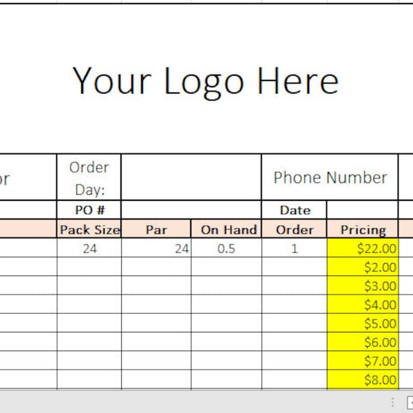 Beverage Order Guide Etsy