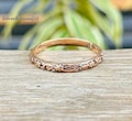 Handmade Rustic Copper Ring | Minimalist Floral Band, Artisan Metal Jewelry