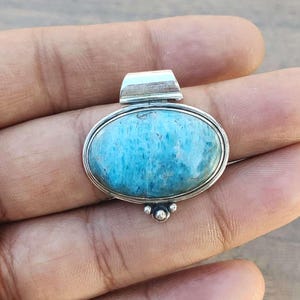 Amazonite Gemstone pendant ,925 sterling silver, Handmade Gift  ,Wonderful Gift, Every Day Gift ,Designer Gift, Occasion     Engagement Gift