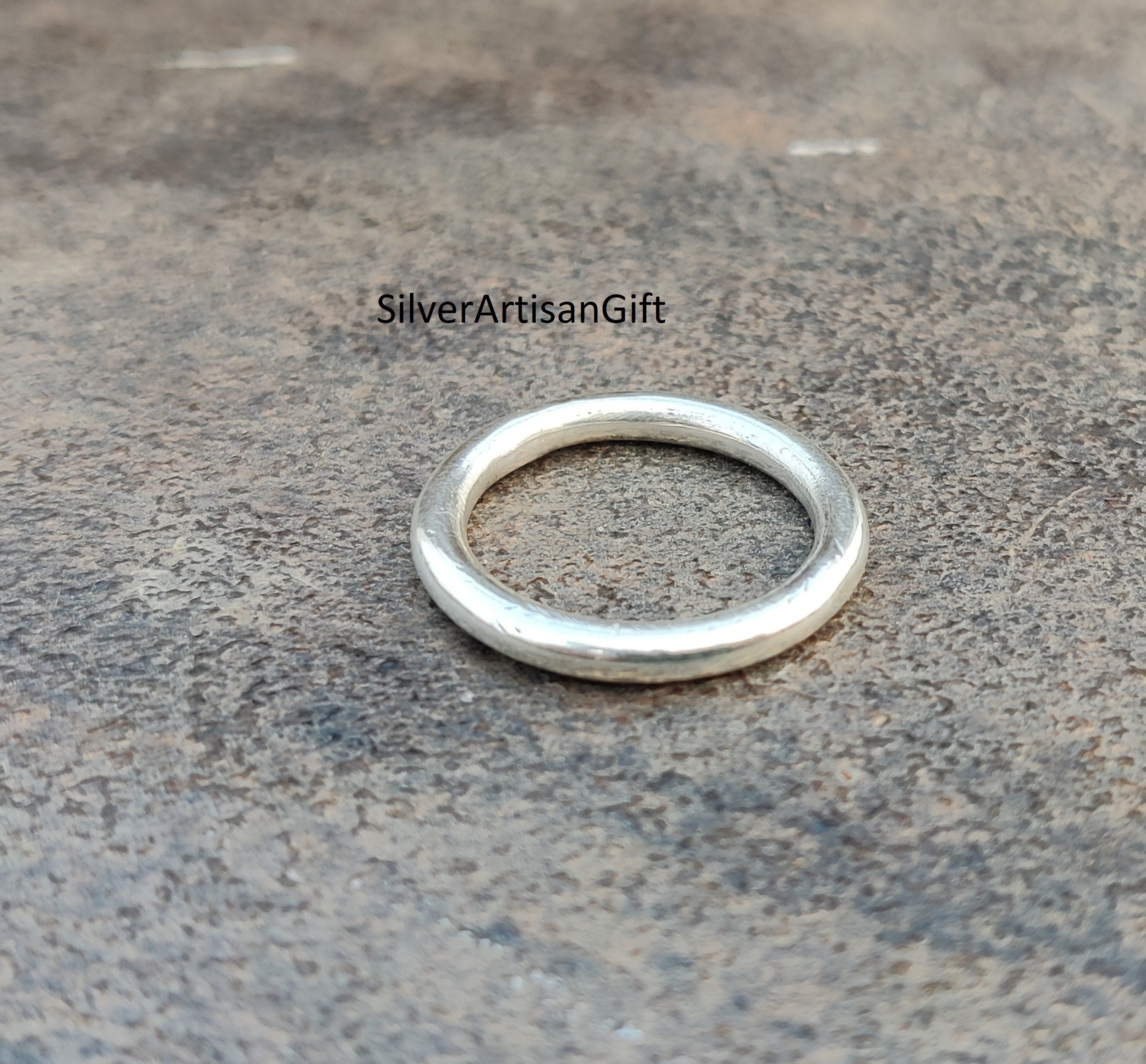 925 Sterling Silver Ring, Plain Band Ring, Thumb Ring, Handmade 