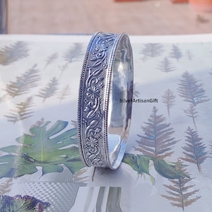 Handmade 925 Sterling Silver Bangle: Designer Solid Silver