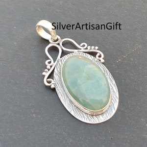 New designer aquamarine gemstone pendant , most wonderful gift , Anniversary gift, all occasion pendant , gift for sister&#39;s , friend gift.