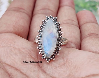 925 Sterling Silver Handcrafted Jewelry Cocktail Ring Size O