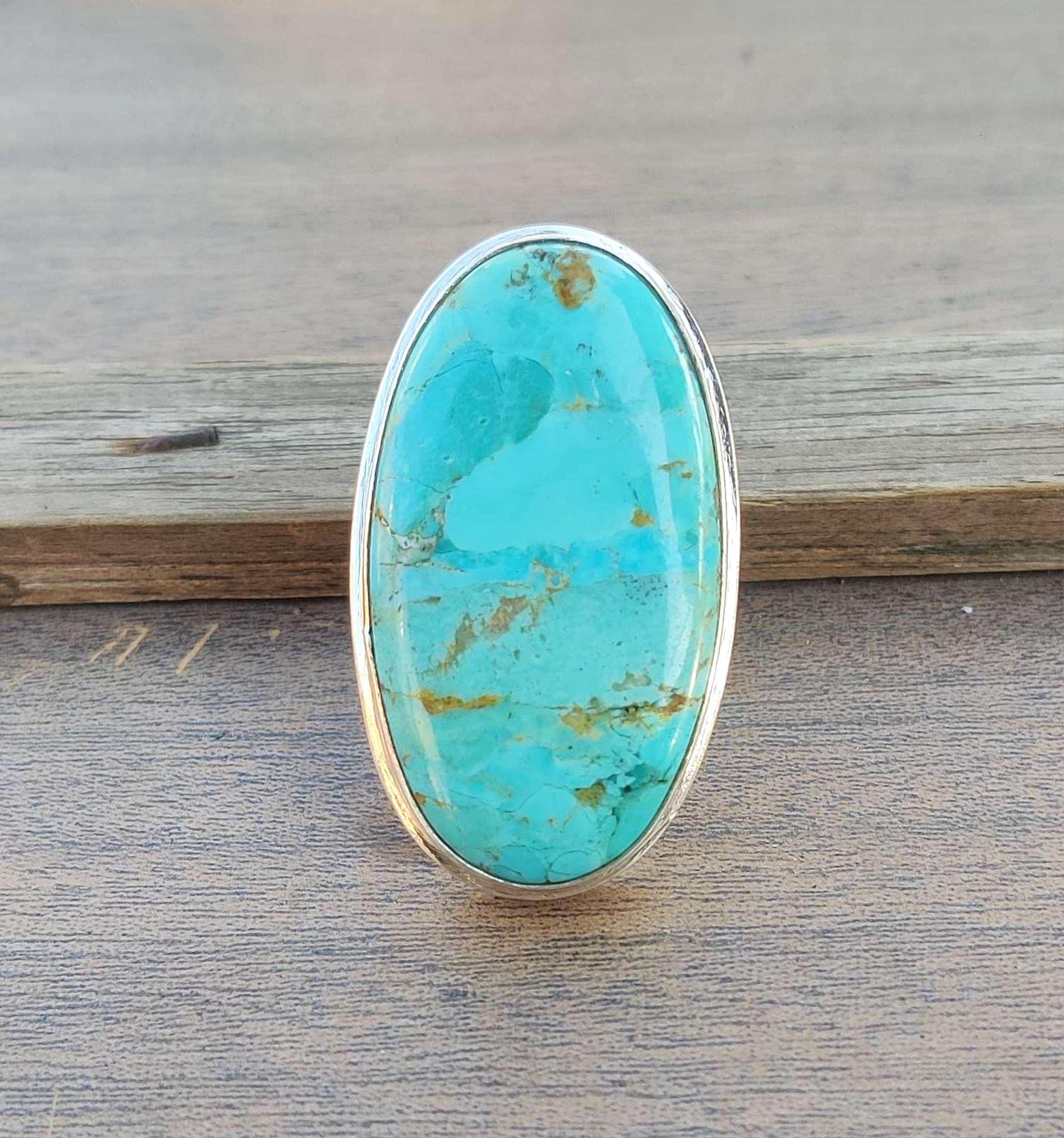 オーバルターコイズリング - Etsy 日本