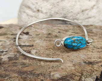 Vintage Turquoise Heavy Unique Navajo Four Stone Sterling Silver