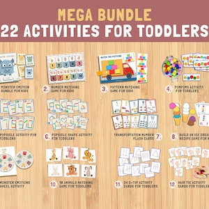 Fine Motor Activities Mega Bundle, Activity For Kids , Activities For Toddlers, Pattern Activity, Popsicle Activity, Dough Mat Activity